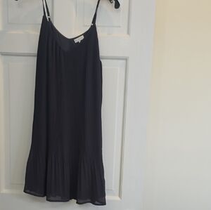IC COLLECTION Charcoal Pleated Slip Dress